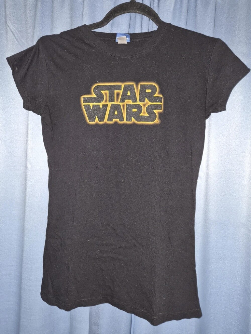 Star Wars Classic Graphic Logo Women's Disney Parks T-Shirt Black Short Sleeve